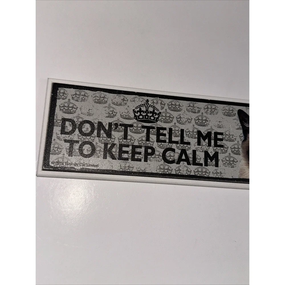 Ganz Grumpy Cat Dont Tell Me To Keep Calm Easel Wall Sign Meme Decor ER000016